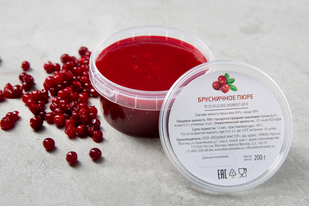 Брусничное пюре - 0.2 кг
