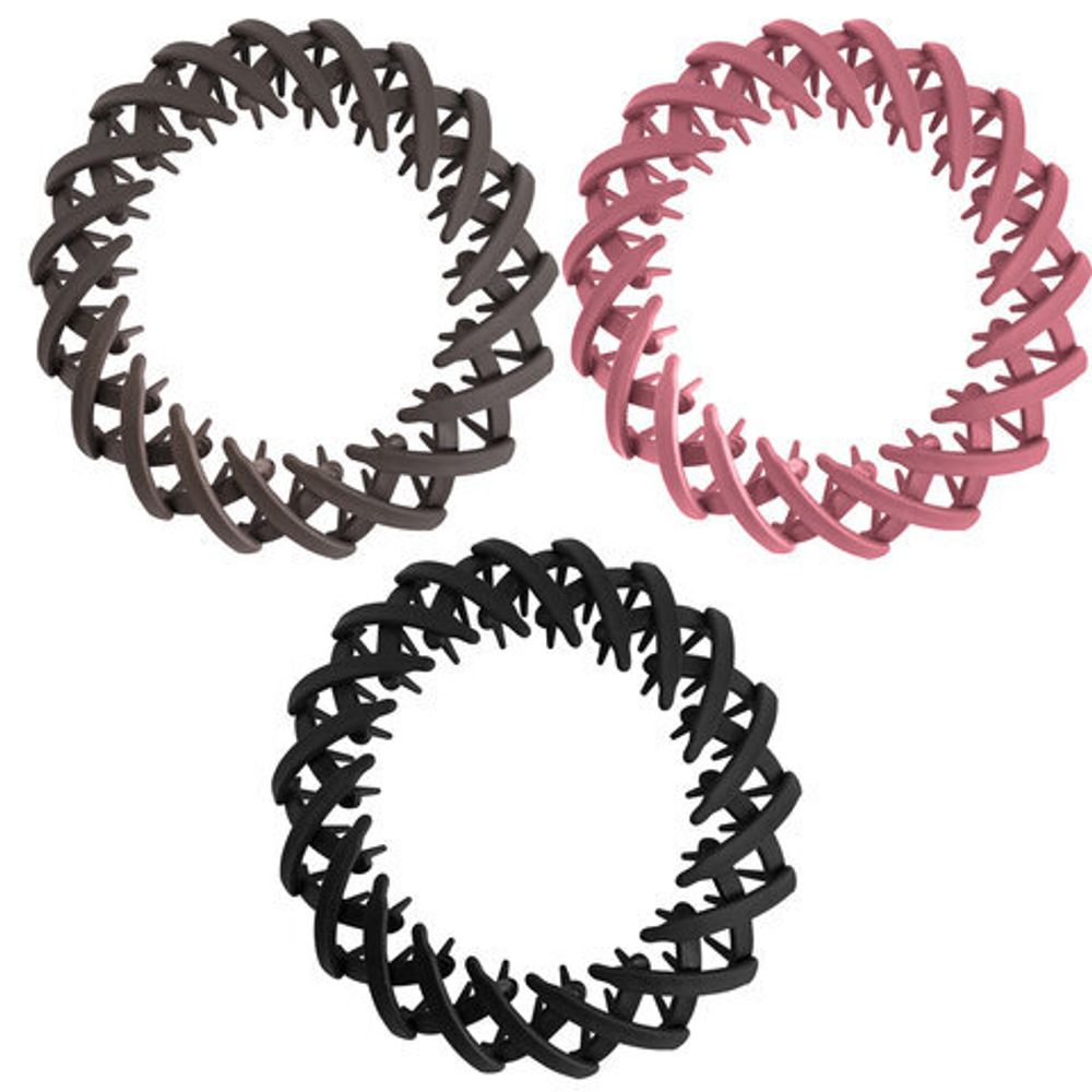 Заколка для волос, для хвоста и пучка, диаметр 6 см, soft-touch, АССОРТИ, MONTE VITA, 457127