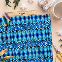 Ткань премиум флис геометрия галактики