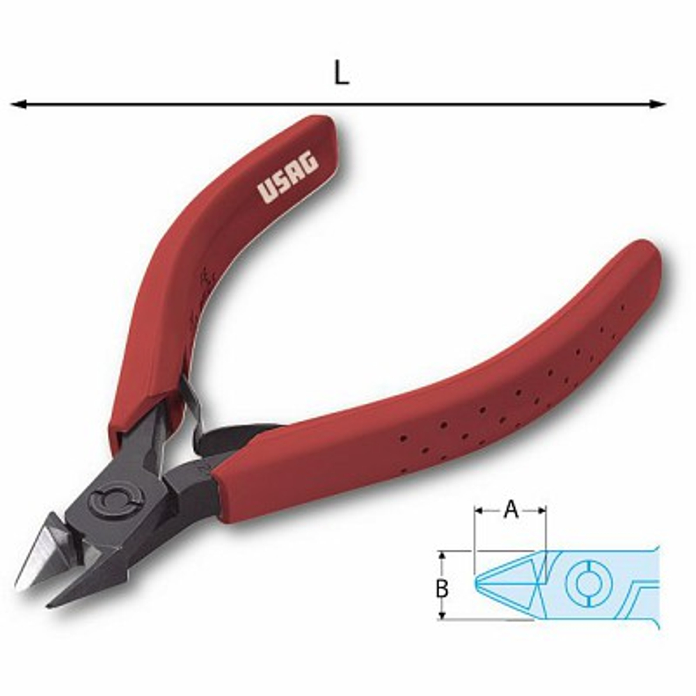 020/2 Кусачки со стандартными губками с полуплоскими режущими кромками, 110 мм, USAG (Италия)