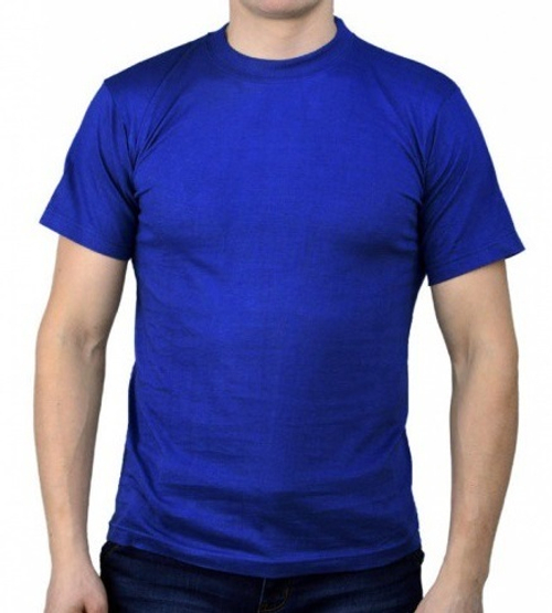 Футболка трикотажная синяя