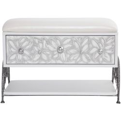 Банкетка Терра Айс Античное Серебро