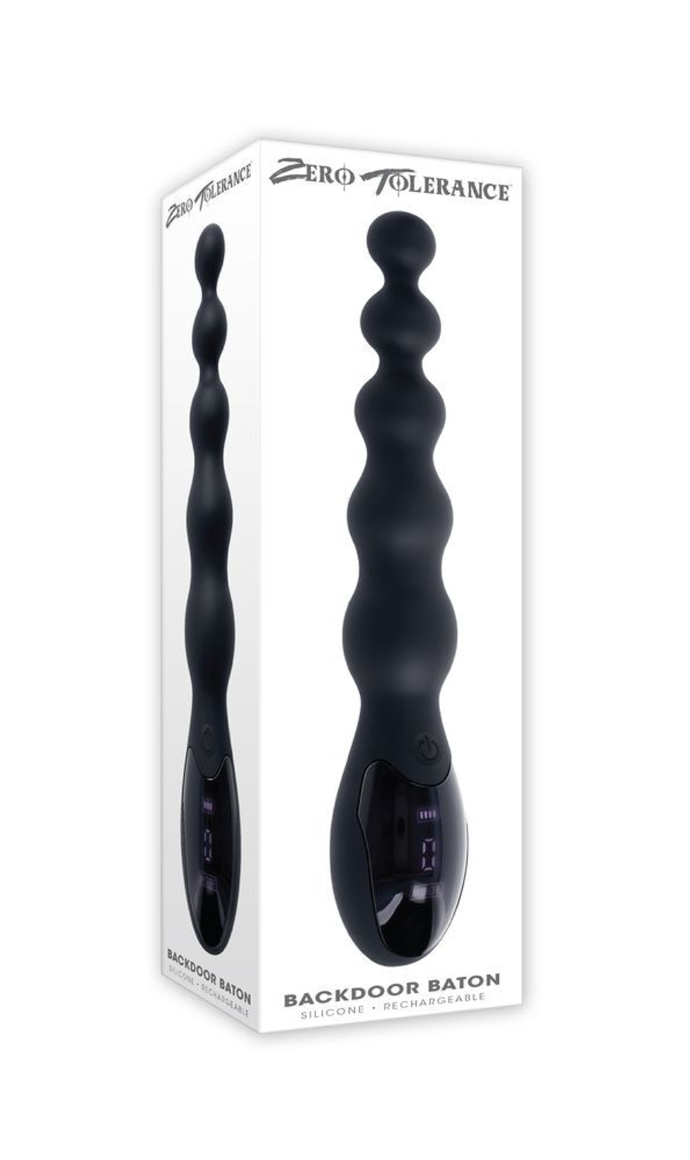 Черный анальный вибростимулятор Backdoor Baton - 24,1 см.