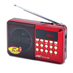 Радиоприемник JOC H1011 USB/MP3  цифровой  красный