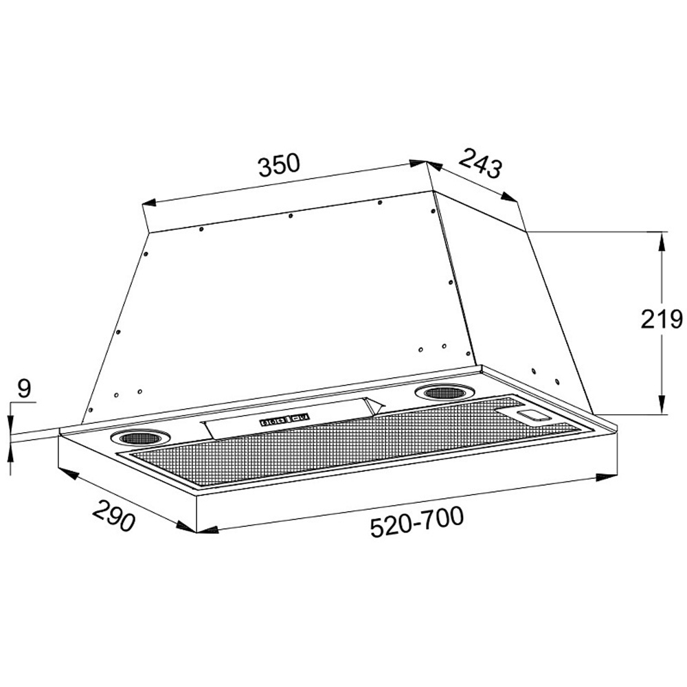 Встраиваемая вытяжка Korting KHI 9755 N