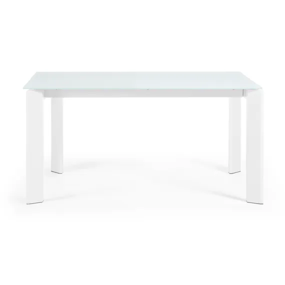 ATTA Стол 160 (220) x90 белое стекло