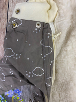 Комбинезон-трансформер (2в1) Модель: 025 "Облачка" (ИП Петрова Г.Г.) (Цвет: Оливковый, Размер: 74-80)