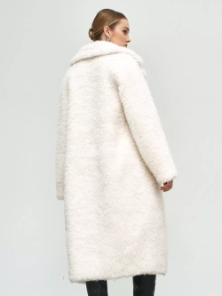 Шуба женская чебурашка тедди эко, жемчужная, SilverFox
