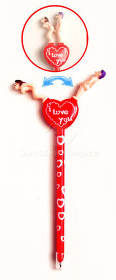 Авторучка "Любовники" (Цвет: розовый, красный)