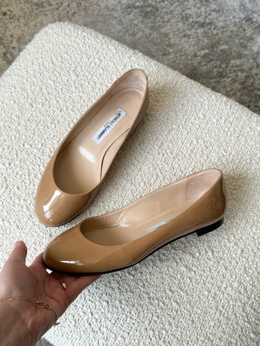 Лаковые балетки Manolo Blahnik, 37,5