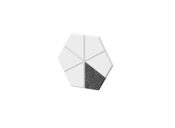 Набор настенной мозайки "Лед", 6шт 23х20х1,2