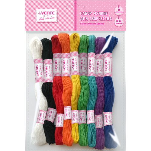 Нитки МУЛИНЕ д/вышивания ДЕВЕНТЕ длина 8 м 9 шт. 9 цвета(ов) (8001550)
