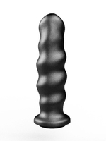 Черная насадка на трусики харнесс Platinum - 16 см.