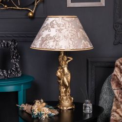 Настольная лампа Девушка с кувшином с абажуром №38 Каледония Бискотти