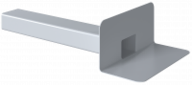 Парапетная воронка без листвоуловителя и отвода VC-PVC 100x100x650