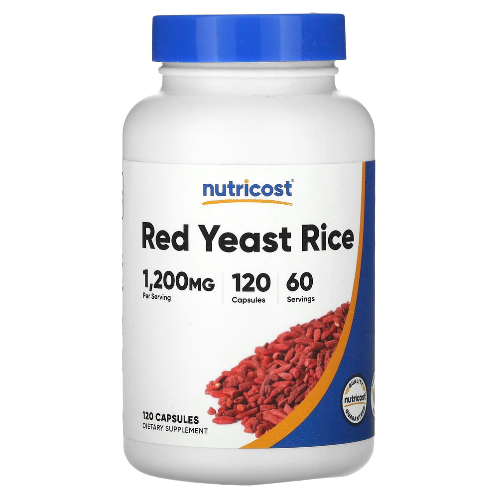 Nutricost, Красный дрожжевой рис, 120 капсул (600 мг на капсулу)