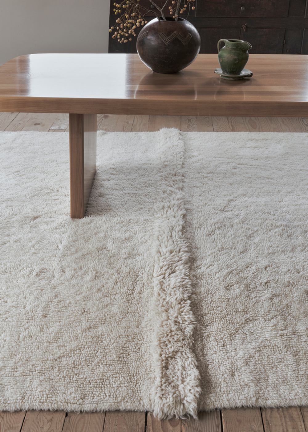 Шерстяной стираемый ковер Lorena Canals Tundra Sheep White (170 x 240 см)