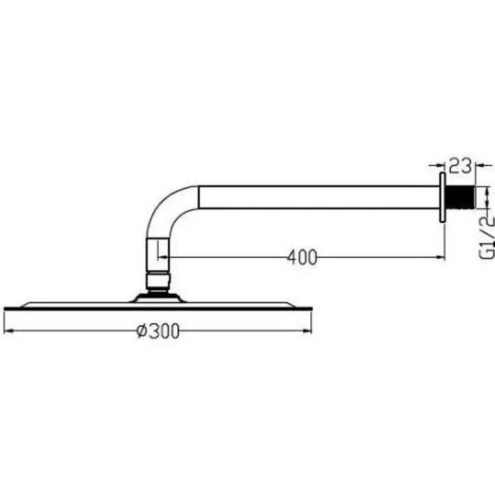 Верхний душ Boheme Uno 422-NB Nickel Brush