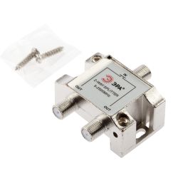 Делитель ТВ ЭРА 2 ответвления под F разъём 5-2500 МГц упаковка 1 шт. | Разъёмы, переходники, ТВ делители