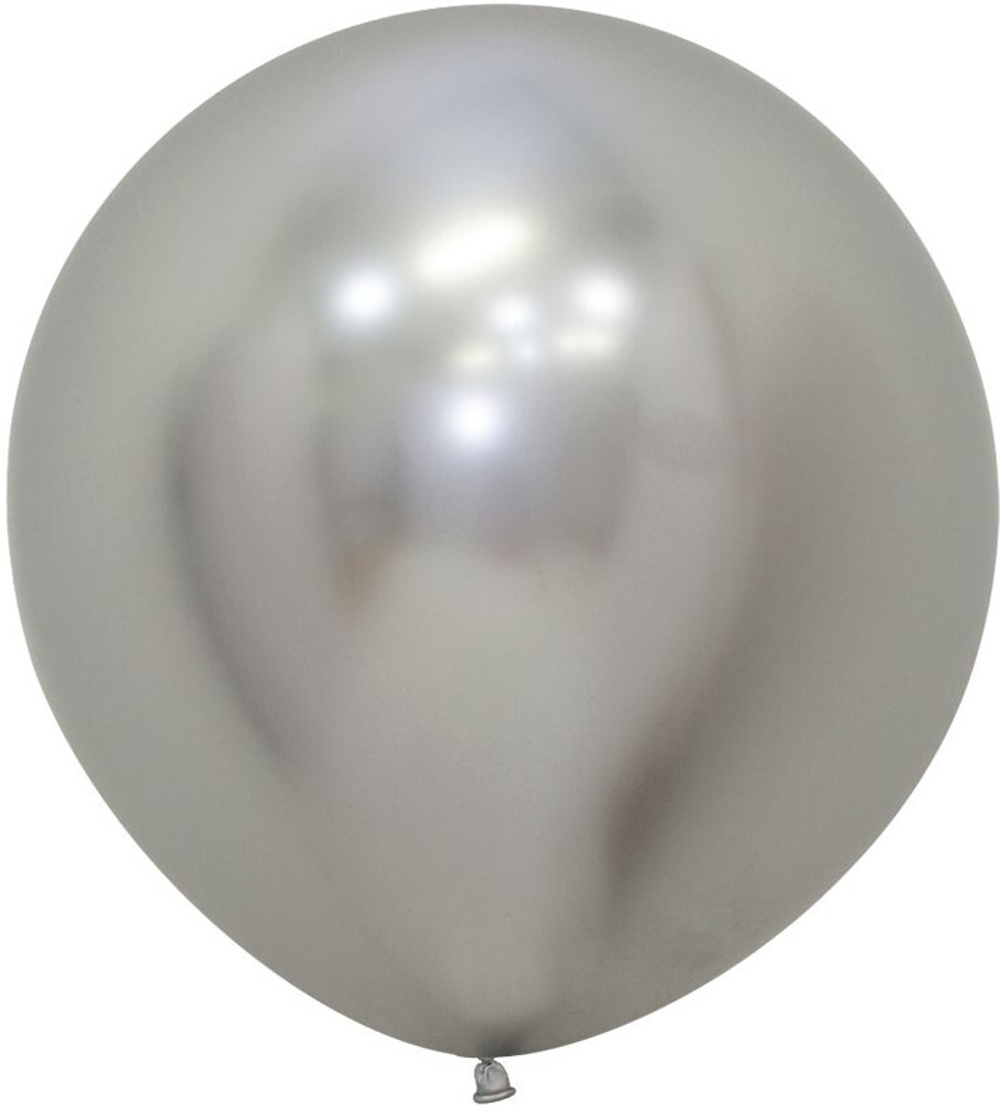 Шар (24''/61 см) Reflex, Зеркальный блеск, Серебро (981), хром, 1 шт.