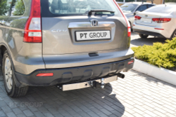 Фаркоп PT GROUP/ съемный квадрат с нержавеющей накладкой HONDA CR-V 2007-2012(паспорт и сертификат в комплекте)(без электрики) арт.CRV-07-991124.00