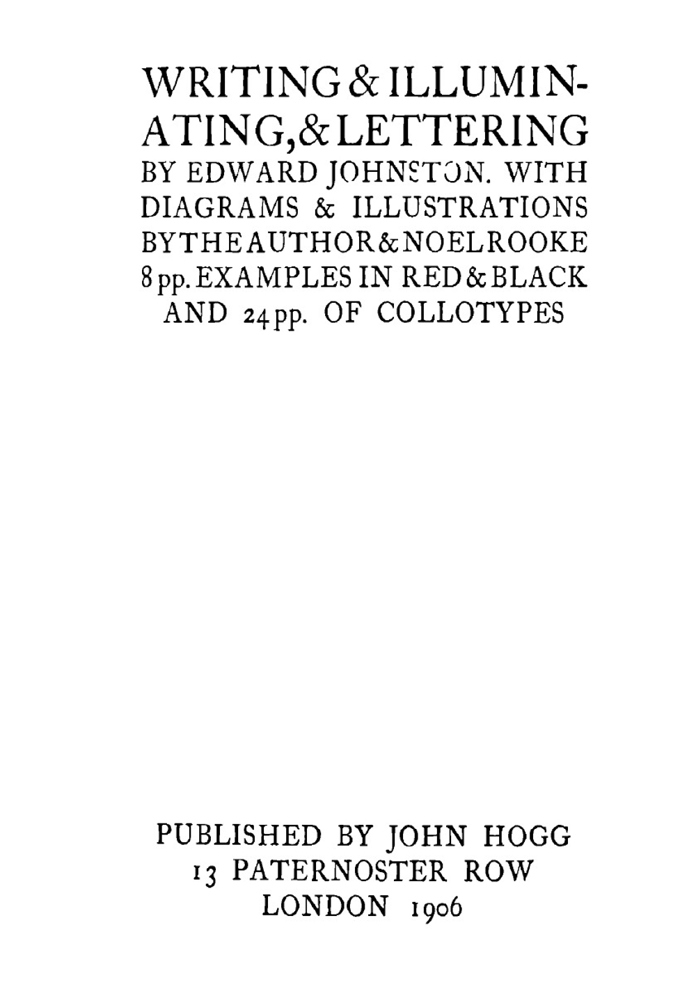 Writing & Illuminating and Lettering | Edward Johnston