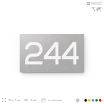 Номер на дверь 244, табличка на дверь для офиса, квартиры, кабинета, аудитории, склада, голубой 120х70 мм, Айдентика Технолоджи