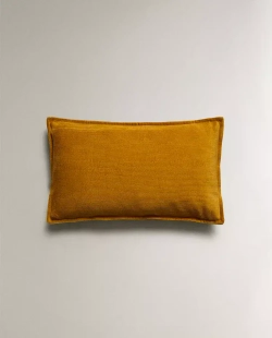 ZARA HOME НАВОЛОЧКА ДЛЯ ДЕКОРАТИВНОЙ ПОДУШКИ ИЗ ВЕЛЬВЕТА, ЖЕЛТОВАТО-КОРИЧНЕВЫЙ