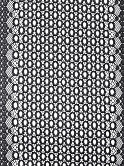 906 ОПТ Кружево эластичное 19 см, перфорация, Италия, черный 170