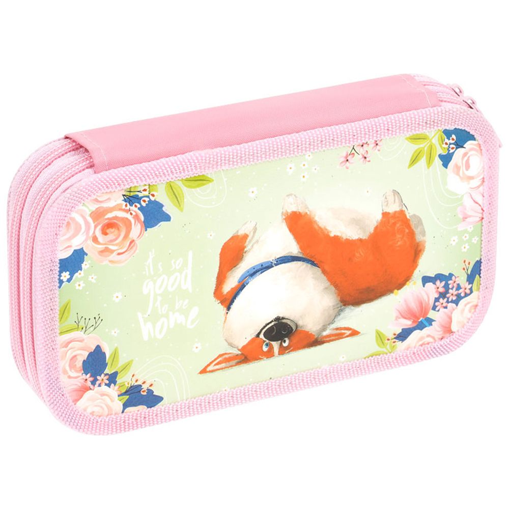 Пенал 2 отделения, 190*105 ArtSpace "Happy dog", ламинированный картон