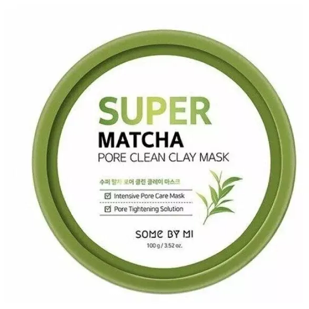 Some By Mi Маска очищающая глиняная с чаем матча - Super matcha pore clean clay mask, 100мл