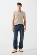 Джемпер с коротким рукавом BOGNER TOBIAS в песочном цвете