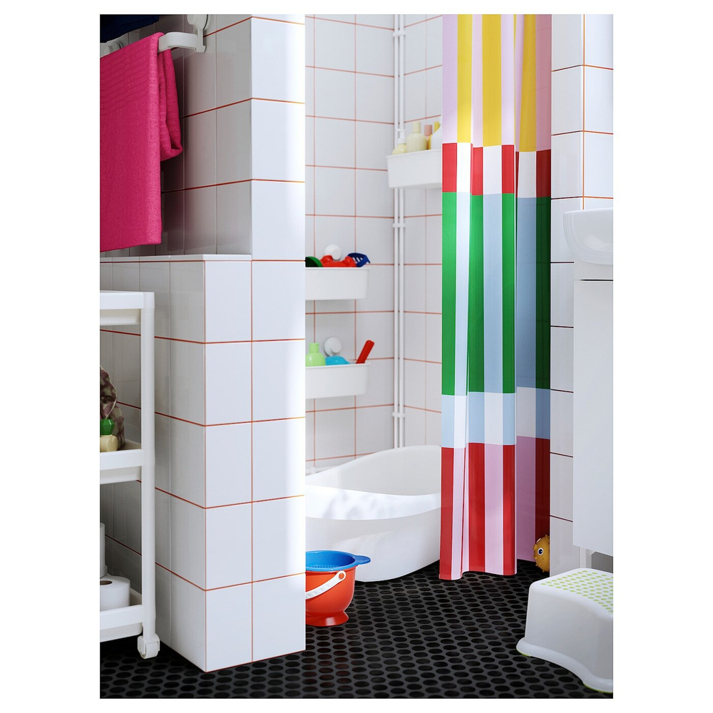 IKEA BANJANTRÄD  (ИКЕА БАНЙАНТРÄД)  -  Занавеска для душа, разноцветная, 180x200 см