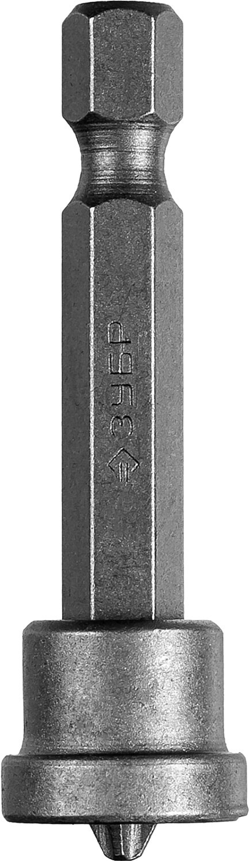 Бита ЗУБР ″Мастер″ Phillips, с ограничителем, 50 мм, тип хвостовика E 1/4″, Cr-V, 1 шт в слайде