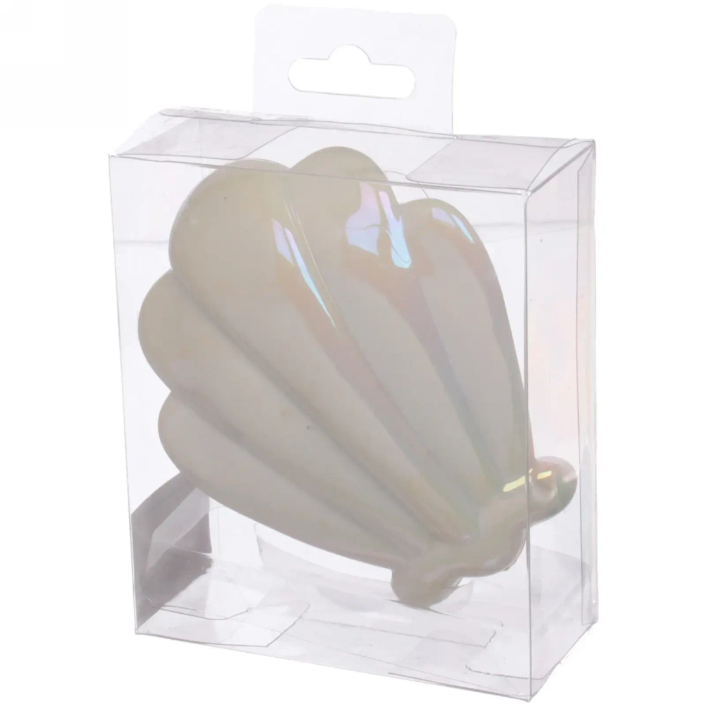 Расческа массажная компактная «Beauty Home», ракушка жемчужная, в коробке, 10*8.5см