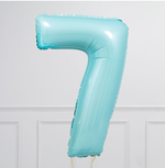 G Шар 40" / 102 см "Цифра 7" Пастель голубой (БГ-60)