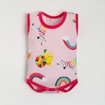 Боди-майка для девочки А.78-15 КТ, розовый/зебра, рост 74 см (Юниор Текстиль), 1 шт.