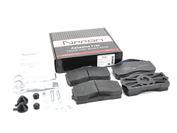 Колодка дискового тормоза (ACV 038 K) системы: Knorr SB 5000; SN5 а/м ГАЗ-33104, Валдай, MAN, Mercedes и др. полный (к-т 4 шт., с установочным комплектом: палец\пружины\резинки) WVA 29115  29148  29183, 3310-3501800 (NIPPON)