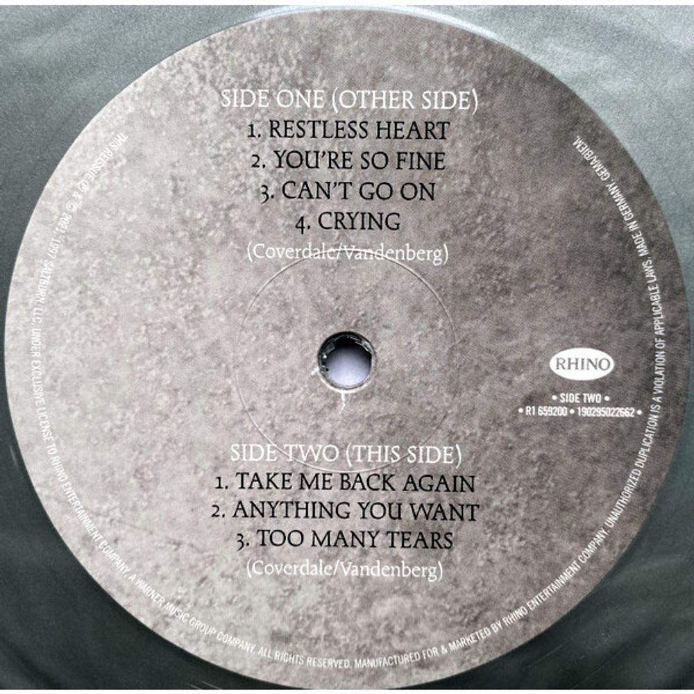 Whitesnake / Restless Heart (25th Anniversary Edition)(Coloured Vinyl)(2LP)