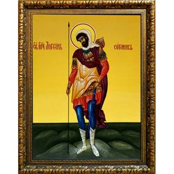 Лонгин Сотник Каппадокийский. Икона на холсте.