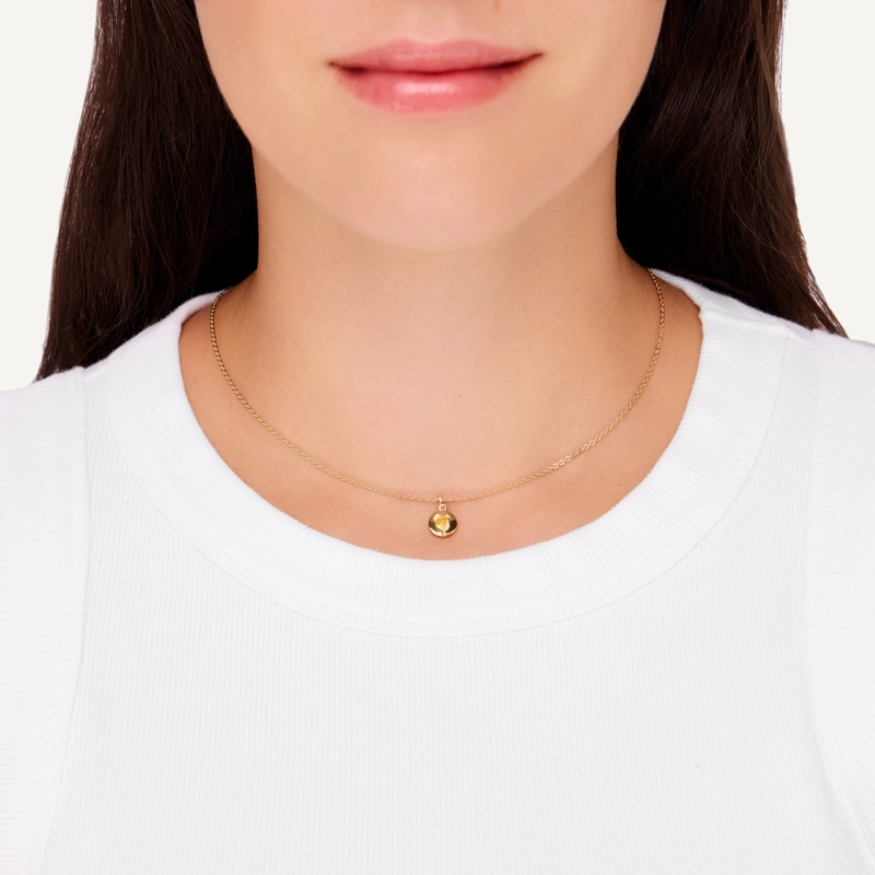 Колье Камень Дня Рождения – Золото, Цитрин