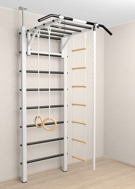 Шведская стенка Sv Sport враспор (Турник рукоход/Канат/Кольца/Лестница)