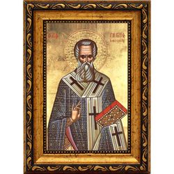 Григорий Богослов Святитель. Икона на холсте.