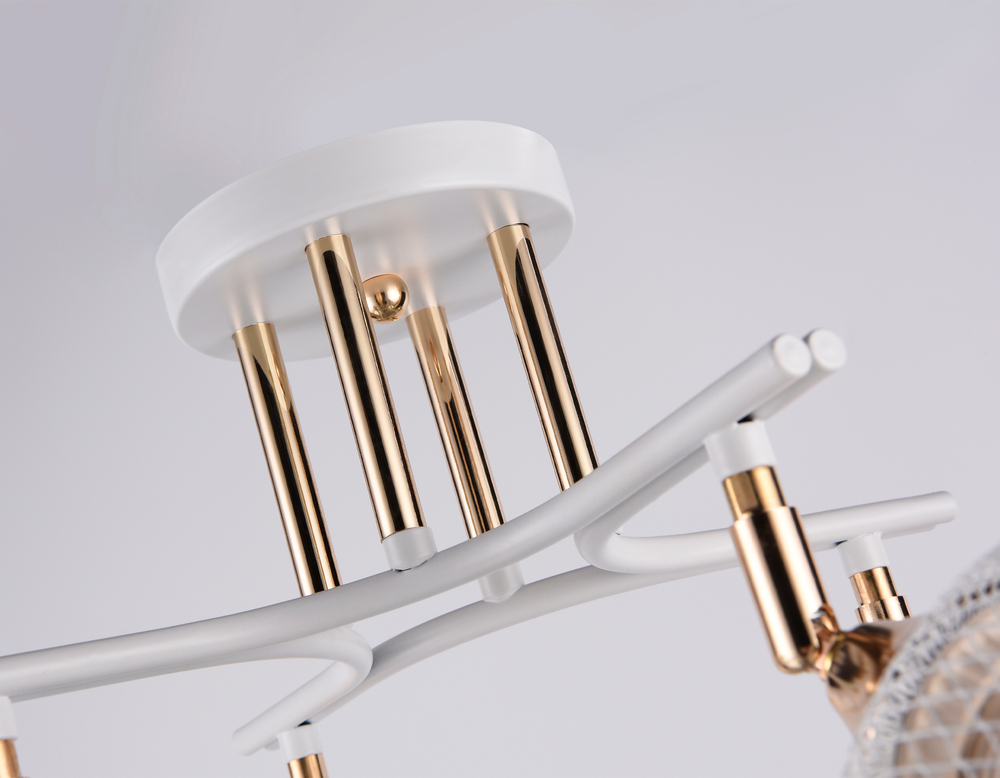 Светильник потолочный TR80175/4 WH/FGD белый/золото E27/4 max 40W D640*260
