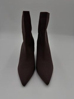 Ботильоны женские экокожа/текстиль арт. 612-3 цвет "коричневый"