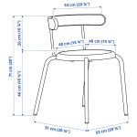 Деревянный стул - YNGVAR IKEA/ ИНГВАР ИКЕА, 71х53х51 см, черный