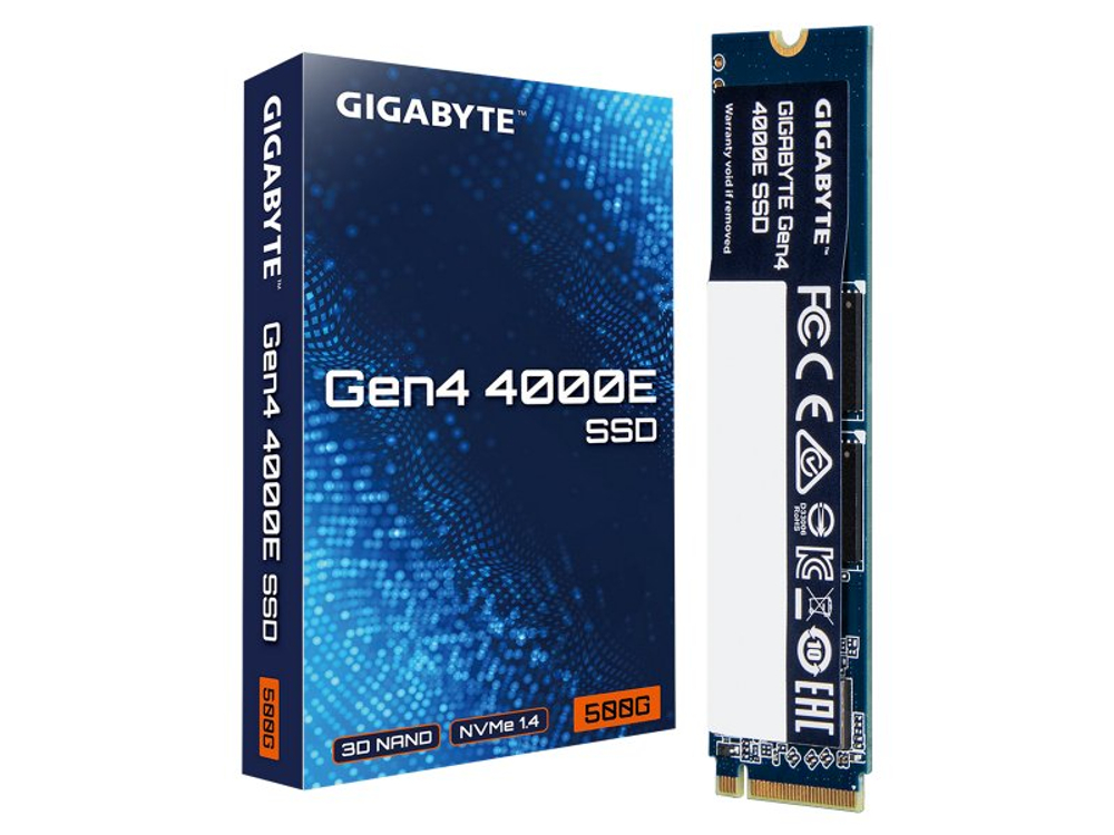 SSD накопитель Gigabyte Gen4 4000E 500ГБ, M.2 2280, PCIe 4.0 x4, NVMe [G440E500G]