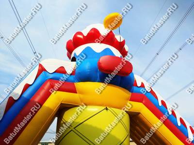 Батут-горка "Крутой спуск", 14*3,5*7,5 м