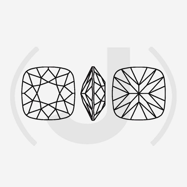 Кристалл Кушон (Сushion), оттенок "Северное Сияние"/"Aurore Boreale", 10мм