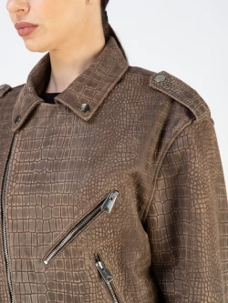 Куртка кожаная натуральная косуха оверсайз